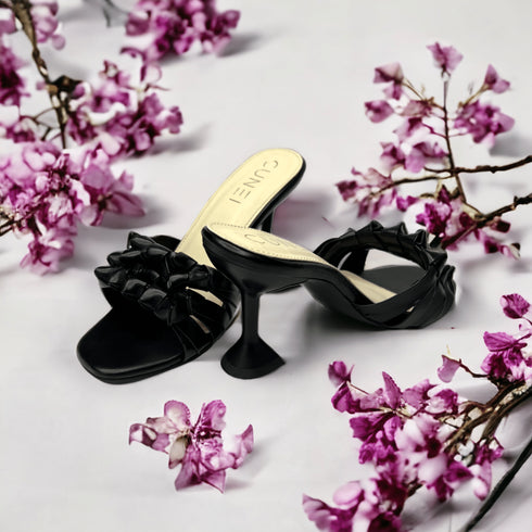 Black Barbed Heels - cunei